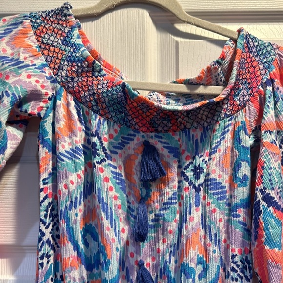 Lilly Pulitzer Joelle Smocked Tassel Trim Dress XXS - Picture 4 of 9